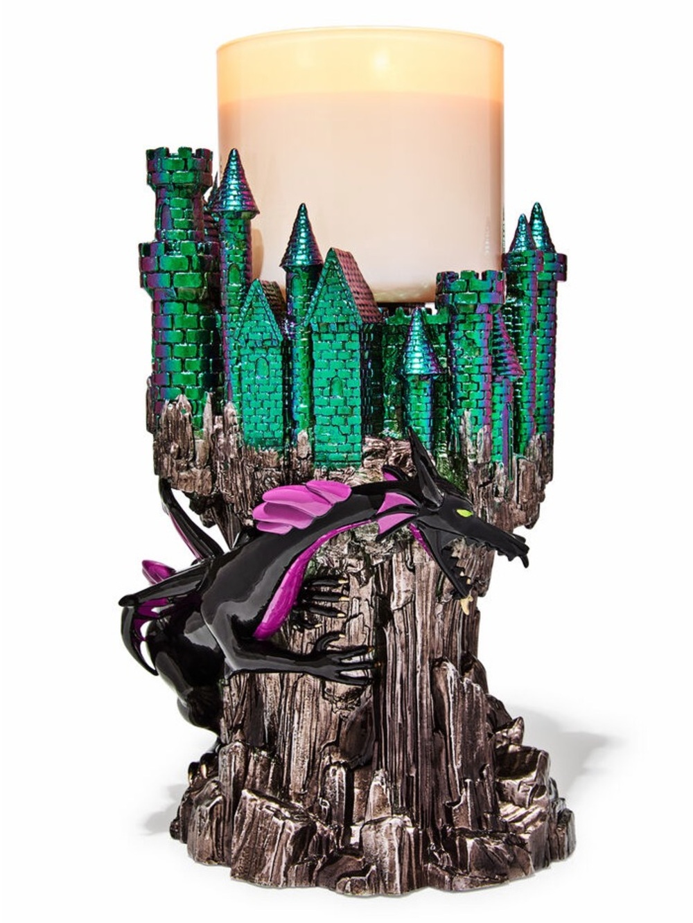 Bath & Body Works Disney Villains Maleficent Dragon Castle 3-Wick Candle Holder